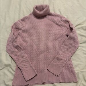 JEANNE PIERRE Mauve Turtleneck Sweater cotton